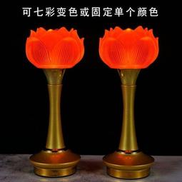 ⑧比????神明燈 電燭臺供佛電子香蠟燭家用香燭供奉燈 財神前招財插電銅香爐帶燭燈smd1 歷史價格詳細信息