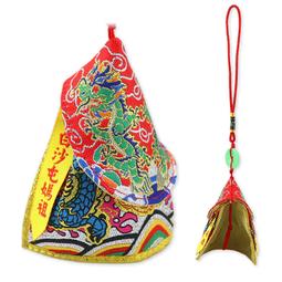 白沙屯媽祖 2024（護佑平安）金蔥平安扣織繡紅菱車子 摩托車 背包都可掛 媽祖加持保佑 已過香爐 歷史價格詳細信息