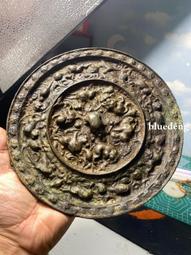 宋代海獸葡萄鏡，聞德評級82分，伏獸鈕，外葡萄蔓枝回旋纏連，57 歷史價格詳細信息