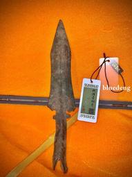 聞得評級82分，戰國青銅矛頭，帶脊梁，等級高，厚重。微翹，大5293 歷史價格詳細信息