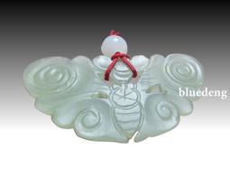 清代和田玉蝴蝶佩，帶點shou衣沁，微微發紫，全美品，無任何10188 歷史價格詳細信息