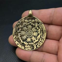 西藏九宮八卦牌項鏈十二生肖掛件純銅文殊腰牌情侶項墜掛飾毛衣鏈 歷史價格詳細信息