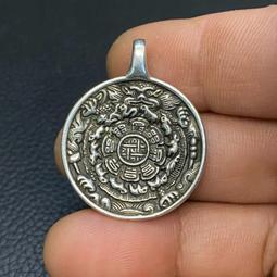 藏傳九宮八卦牌 背面手工錘紋制作內有無窮無盡圈?寓意好，紫銅29 歷史價格詳細信息