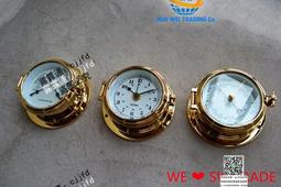 房車鐘遊艇汽車改裝用船鐘 純銅色羅馬石英鐘 溫濕度計氣壓計出口 歷史價格詳細信息