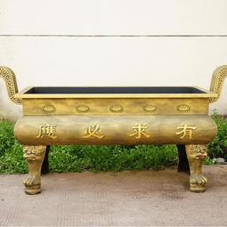 鑄鐵香爐長方形圓形大號香爐四方鼎家用寺廟祠堂室內外插香供奉佛 歷史價格詳細信息