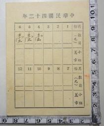 【台灣博土TWBT】201306-108 民國43年 中國國民黨台灣省台中縣委會當選常務委員證明書 歷史價格詳細信息