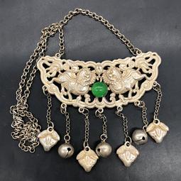 限時下殺古玩古董雜項收藏大清乾隆年製侍女圖銀鎖壓襟鎖特價 歷史價格詳細信息