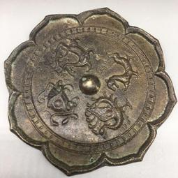古玩古董青銅鏡仿古小號迷妳紐扣鏡民俗老物件黃銅小鏡子老虎鏡 歷史價格詳細信息