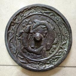 古玩古董青銅鏡仿古小號迷妳紐扣鏡民俗老物件黃銅小鏡子老虎鏡 歷史價格詳細信息