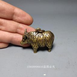 古玩銅古董雜項收藏仿古老銅黃銅獨角瑞獸麒麟小擺老貨老物 歷史價格詳細信息