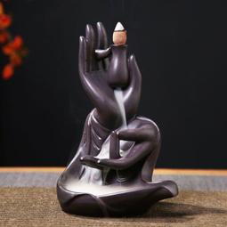 【熱賣】倒流香爐家用室內香薰爐熏香檀香爐陶瓷創意擺件線香插沉香道香座 歷史價格詳細信息