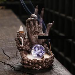 【熱賣】跨境紫砂倒流香爐擺件禪意香道家用客廳塔香檀香沉香熏香爐裝飾品 歷史價格詳細信息