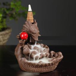 【熱賣】跨境紫砂倒流香爐擺件禪意香道家用客廳塔香檀香沉香熏香爐裝飾品 歷史價格詳細信息