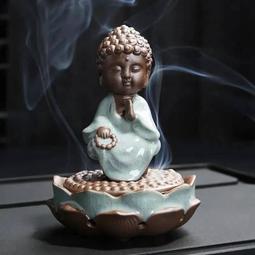 【熱賣】禪意陶瓷倒流香爐紫砂香插香薰爐創意家居檀香爐靜月香道擺件批發 歷史價格詳細信息