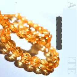 【限時免運】天然巴西黃水晶手鏈金橘黃晶暴力黃清透手串男士女款手珠飾品禮物。 歷史價格詳細信息