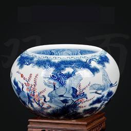 【熱賣】景德鎮陶瓷小花瓶復古手繪青花紅喜字插花器 玄關書柜裝飾品擺件 歷史價格詳細信息