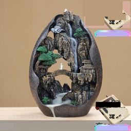 ⑧比????創意倒流香爐 陶瓷擺件 家居客廳辦公室禪意燈圈佛手心經桌面裝飾品wrgy 歷史價格詳細信息