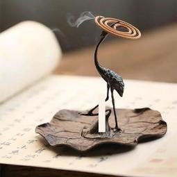 【熱賣】創意香插家用室內檀香爐純銅托盤線香爐托盤香道沉香黑檀木香座盤 歷史價格詳細信息