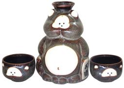 日本清酒壺  OZEKI 大関清酒壺 溫酒瓶及酒杯- 一壺 2 小杯 歷史價格詳細信息