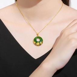 黃銅鍍18K真金  韓系甜美ins風天然石手工串珠愛心琉璃滴油項鍊女 歷史價格詳細信息