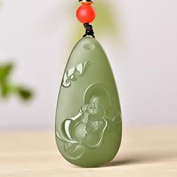 青玉觀音牌-立體浮雕青玉觀音牌，觀音神態自然、細膩，玉件厚實，適合男女配戴! 歷史價格詳細信息