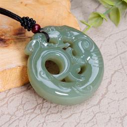 青白和田玉平安扣十二生肖吊墜天然男女玉石高級項鏈本命年12屬相 歷史價格詳細信息