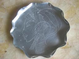 早期手工銀盤 銅鍍銀水果盤 擺飾盤 35*30*8.5公分 歷史價格詳細信息