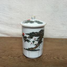 早期大同松鶴延年高腳茶杯 有蓋茶杯 泡茶杯-民國70年台南市南寧國中 歷史價格詳細信息