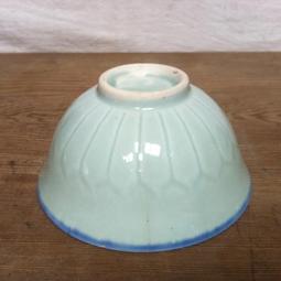 WH6244【四十八號老倉庫】全新 早期 台灣 藍釉 花瓣紋 碗 米糕碗 碗粿碗 飯碗 11*5.8cm 1碗價 完整 歷史價格詳細信息