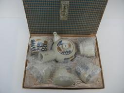 茶壺茶杯組(14)~大同磁器~松鶴延年~華淵電機公司 敬贈~茶壺*1+茶杯*6+杯蓋*6合售~懷舊.擺飾.道具 歷史價格詳細信息