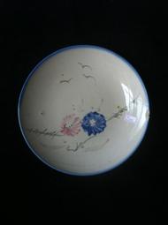 WH8543【ㄚ嬤ㄟ硘仔】全新 早期 台灣 醬油邊 雙色 醬油碟 深碟 豆油弟仔 9.3cm 2碟價 歷史價格詳細信息