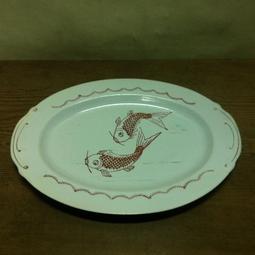 早期瓷盤收藏《鯉魚瓷盤 陶瓷盤》直徑約16cm,高約3.5cm 【CS超聖文化讚】 歷史價格詳細信息