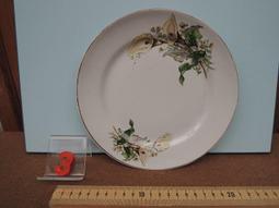 海芋瓷盤 早期台灣慶同製 海芋橢圓形瓷盤 腰子盤- 34*23.5*3.5公分 歷史價格詳細信息