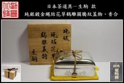 【《勇哥小鋪》】日本茶道具－【純銀手鎚目圓形菓子器（香盒）】共箱－重94公克 歷史價格詳細信息