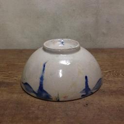WH11862【四十八號老倉庫】全新 早期 台灣 手繪 青花 胭脂紅 花 碗 麵碗 湯碗 17.3cm 有瑕 1碗價 歷史價格詳細信息
