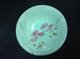 WH12238【四十八號老倉庫】全新 早期 台灣 手繪 胭脂紅 花 蓋印 福字碗 13.3cm 1碗價【懷舊收藏擺飾道具 歷史價格詳細信息