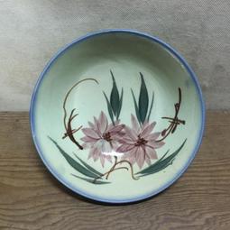 WH12238【四十八號老倉庫】全新 早期 台灣 手繪 胭脂紅 花 蓋印 福字碗 13.3cm 1碗價【懷舊收藏擺飾道具 歷史價格詳細信息