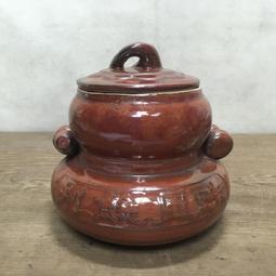 WH12238【四十八號老倉庫】全新 早期 台灣 手繪 胭脂紅 花 蓋印 福字碗 13.3cm 1碗價【懷舊收藏擺飾道具 歷史價格詳細信息