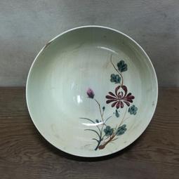 WH12336【四十八號老倉庫】全新 早期 台灣 大正? 手繪 蓋印 雙魚 大碗公 21cm 有瑕 1碗價 歷史價格詳細信息