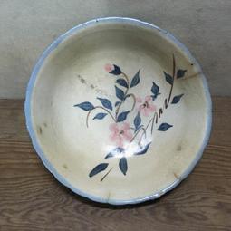 WH12369【四十八號老倉庫】全新 早期 台灣 手繪 胭脂紅 花 碗 麵碗 湯碗公 19.3cm 有瑕 1碗價 歷史價格詳細信息