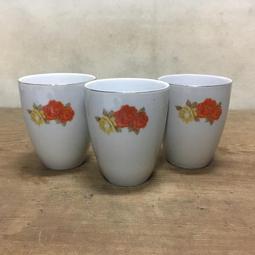 WH12367【四十八號老倉庫】二手 早期 台灣 手繪 胭脂紅 花 大碗公 21cm 有瑕 1碗價 歷史價格詳細信息