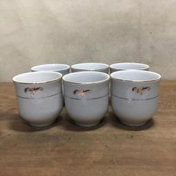 WH12495【四十八號老倉庫】全新 早期 台灣 萬信 花 茶杯 75cc 5杯價【懷舊收藏擺飾道具】 歷史價格詳細信息