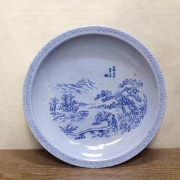 早期青花山水碗/青花瓷碗/鶯歌阿輝伯仔的清輝窯碗/清輝碗/台灣早期陶瓷收藏/早期仿古青花碗/早期老瓷器/阿公阿嬤的老碗盤 歷史價格詳細信息