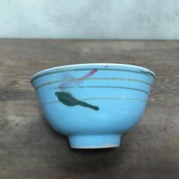 WH11662【四十八號老倉庫】全新 早期 台灣 扇鳥竹花紋 古早碗 飯碗 米糕碗 碗粿碗 11.8cm 1碗價【懷舊收 歷史價格詳細信息