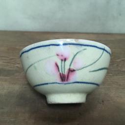 WH12676【四十八號老倉庫】二手 早期 台灣 手繪 胭脂紅 花 碗 飯碗 有瑕 1碗價【懷舊收藏擺飾道具】 歷史價格詳細信息