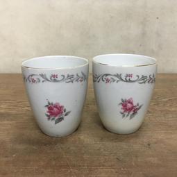 WH13150【四十八號老倉庫】全新 早期 台灣 藍釉 荷葉邊 手繪 胭脂紅 花 碗 麵碗 湯碗 15cm 有瑕 1碗價 歷史價格詳細信息