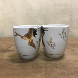 WH14687【四十八號老倉庫】全新 早期 台灣 奇龍 玫瑰花 尖底 茶杯 150cc 2杯價【懷舊收藏拍片道具】 歷史價格詳細信息