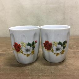 WH14764【四十八號老倉庫】全新 早期 台灣 厚胎 藍釉 金花 金玫瑰花 茶杯 矮杯 圓杯 130cc 2杯價 歷史價格詳細信息