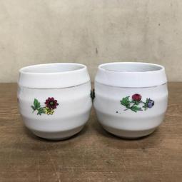 WH14766【四十八號老倉庫】全新 早期 台灣 金義合 CYH 杜鵑花 尖底 茶杯 170cc 2杯價【懷舊收藏拍片道 歷史價格詳細信息