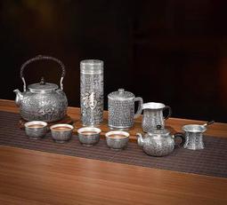【高級足銀純銀999 百福組合套裝茶具 NO.61】燒水壺 茶壺 皇家典藏(信德良行) 歷史價格詳細信息